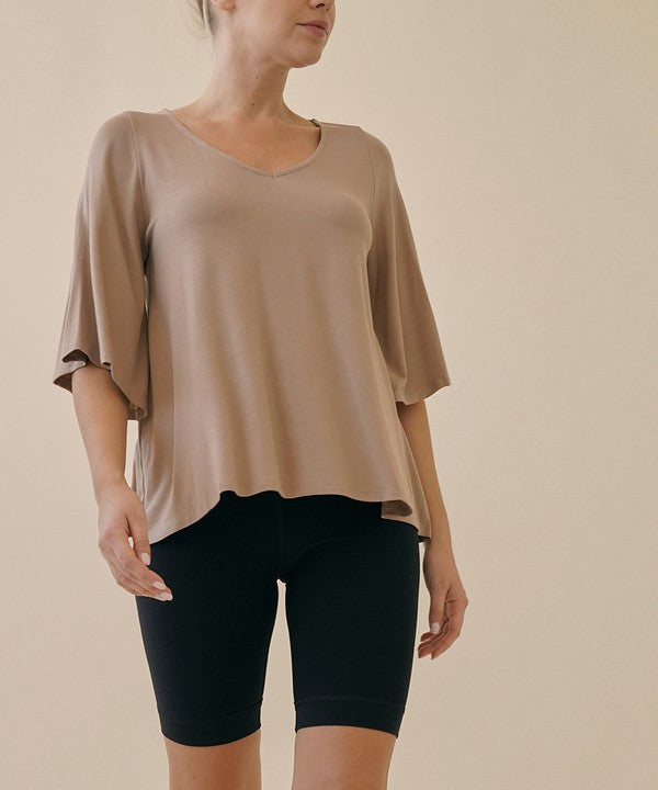 FABINA BAMBOO MODERN DRAPED TOP