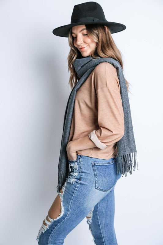 CASHMERE FEEL LONG SCARF