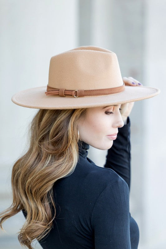 Wide Brim Panama Fedora Hat