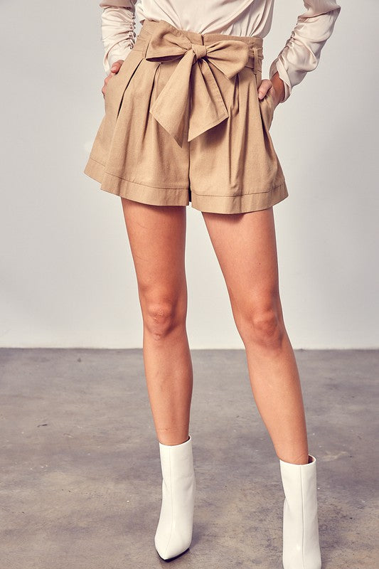 DO + BE COLLECTION Front Self Tie Shorts