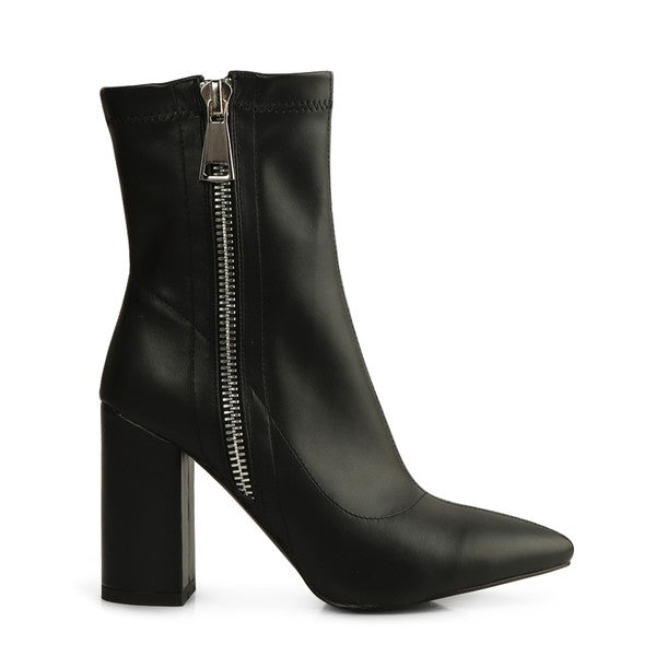 Rag & Co. VALERIA POINTED TOE HIGH ANKLE BOOTS