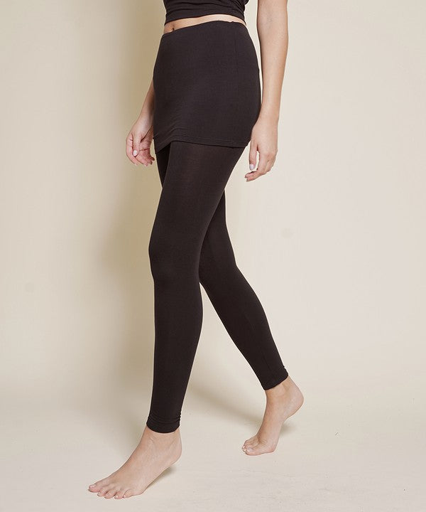 FABINA BAMBOO PRE WASHED One Piece Skirted Legging