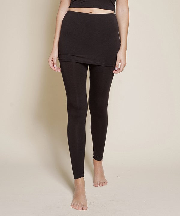 FABINA BAMBOO PRE WASHED One Piece Skirted Legging