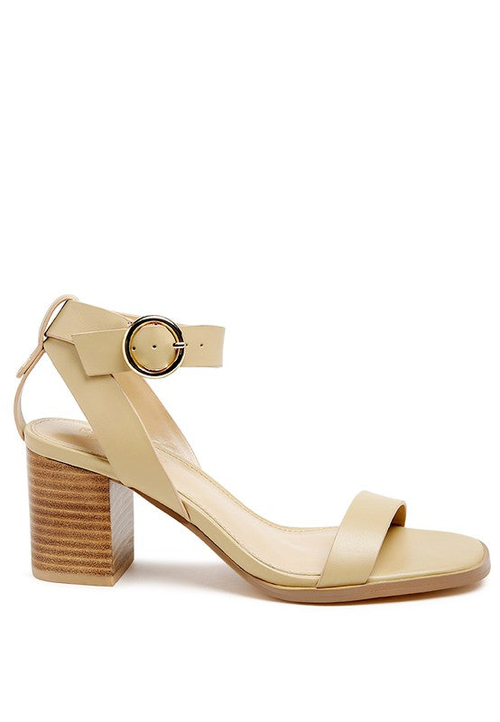 RAG & CO DOLPH STACK BLOCK HEELED SANDAL