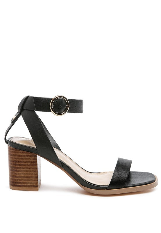 RAG & CO DOLPH STACK BLOCK HEELED SANDAL