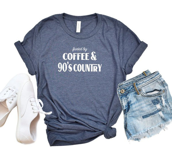 Fueled by Coffee and 90s Country Graphic Tee