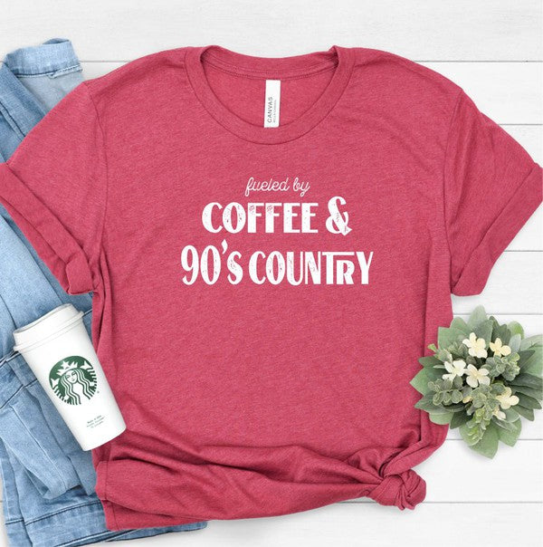 Fueled by Coffee and 90s Country Graphic Tee