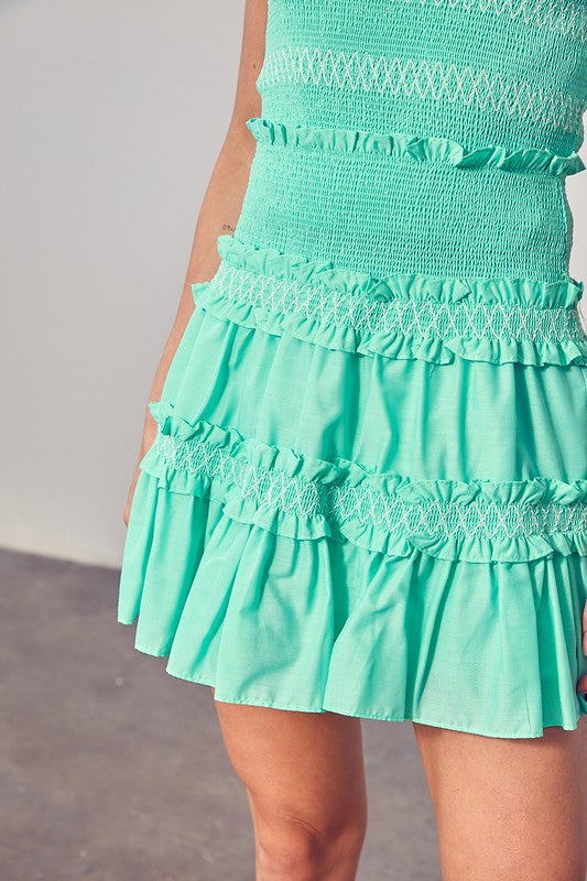 DO + BE COLLECTION Tiered Ruffle Skirt