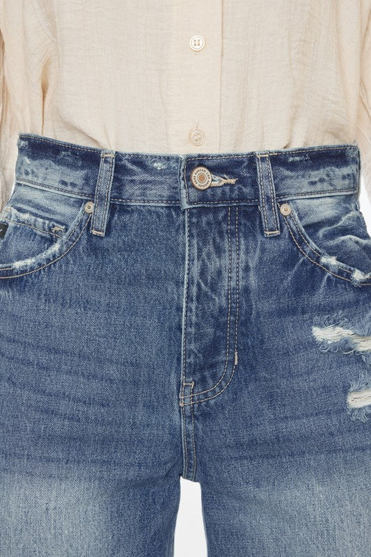 Kan Can Ultra High-Rise Distressed 90s Flare