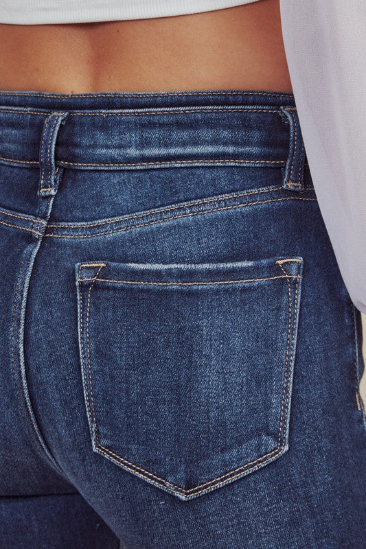 Kan Can High Rise Ankle Skinny Jeans