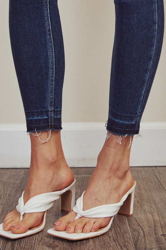 Kan Can High Rise Ankle Skinny Jeans