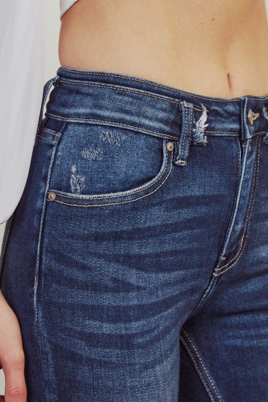 Kan Can High Rise Ankle Skinny Jeans