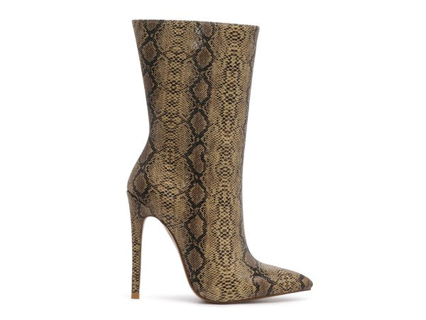 Rag & Co. MICAH POINTED STILETTO HIGH ANKLE BOOTS