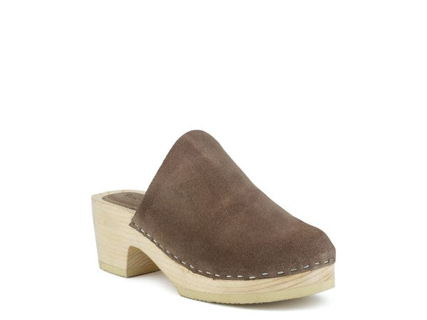 RAG & CO DARCIE SUEDE CLOGS