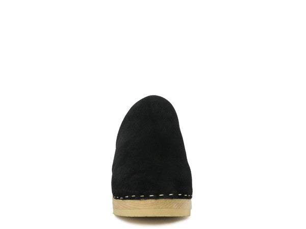 RAG & CO DARCIE SUEDE CLOGS