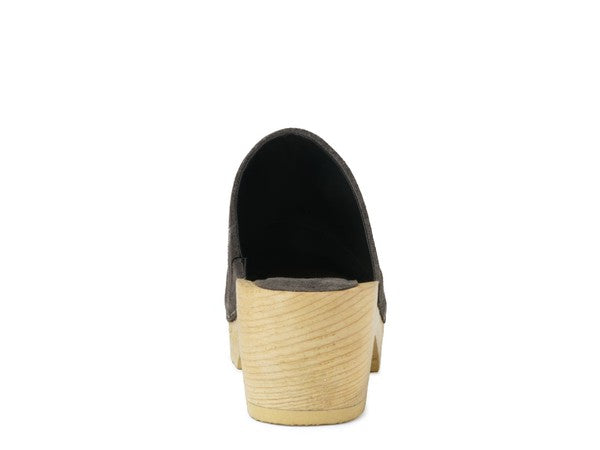 RAG & CO DARCIE SUEDE CLOGS