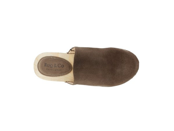 RAG & CO DARCIE SUEDE CLOGS