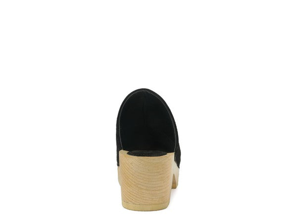 RAG & CO DARCIE SUEDE CLOGS