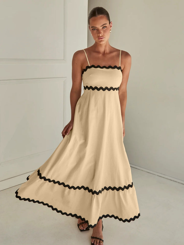 RicRac Spaghetti Strap Maxi Dress