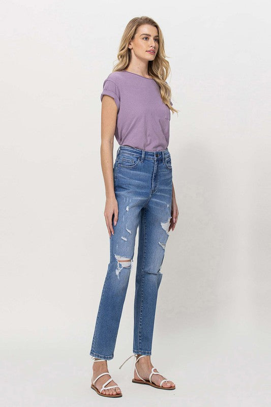 Vervet by Flying Monkey Distressed Mom Jeans