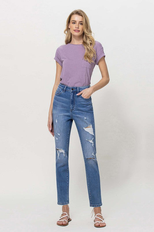 Vervet by Flying Monkey Distressed Mom Jeans
