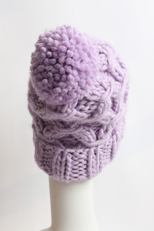 Handmade Oversized Chunky Knit Pom Beanie