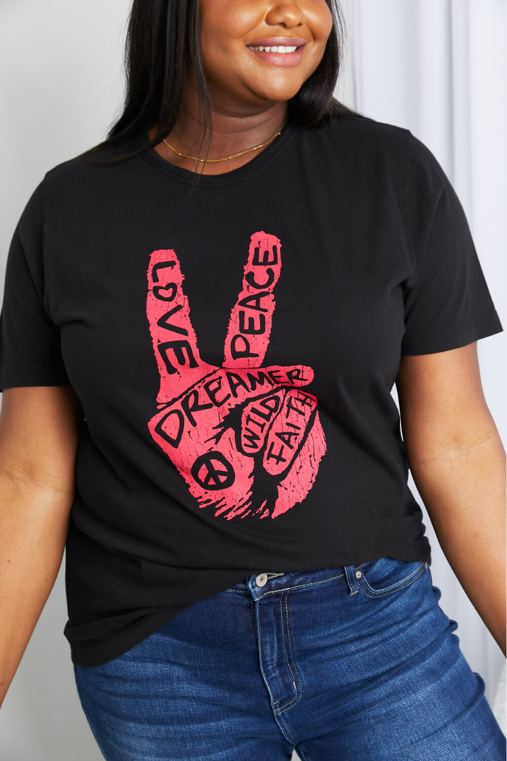 mineB Love Peace Dreamer Wild & Faith Graphic Tee