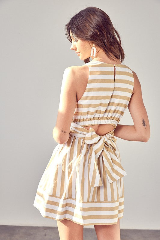 DO + BE COLLECTION Front Cross Back Tie Dress