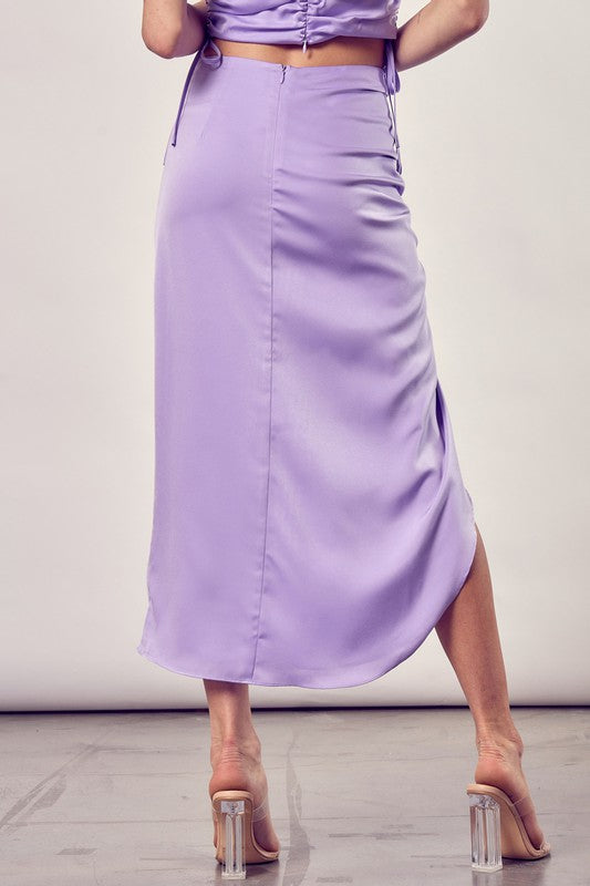 DO + BE COLLECTION Side Gathered Skirt