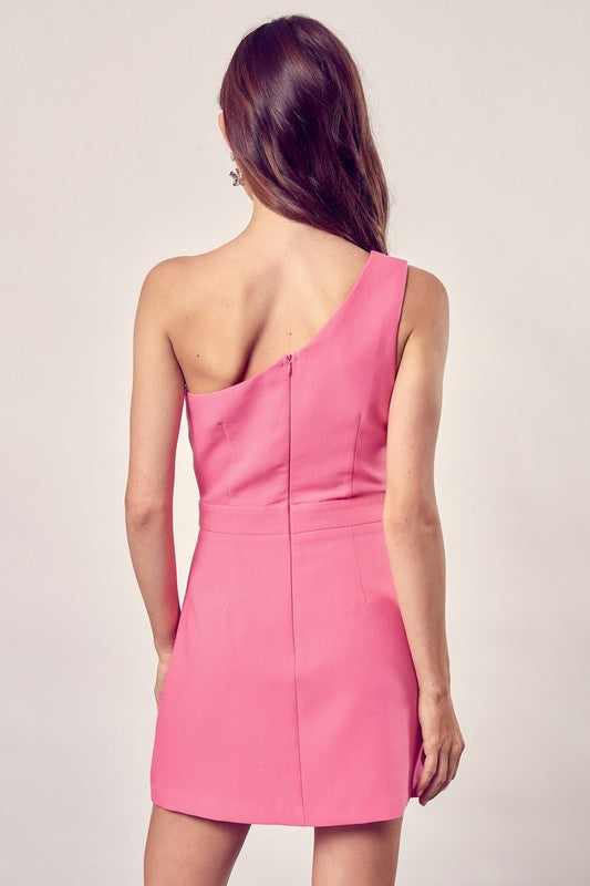 DO + BE COLLECTION Asymmetric One Shoulder Dress