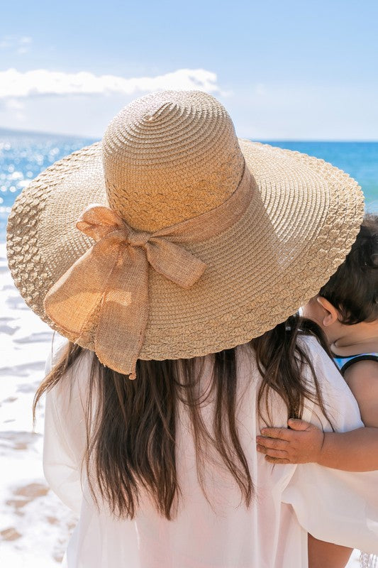 Scallop Edge Bow Accent Sunhat - Boho Soho