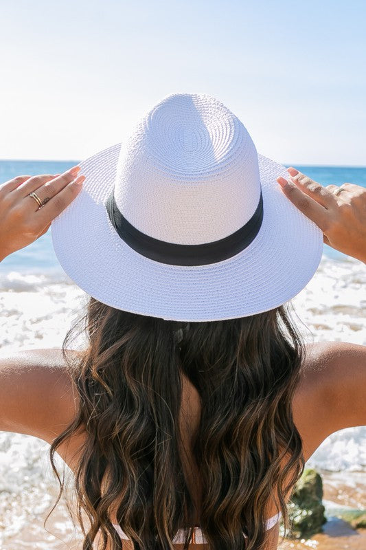 Classic Straw Panama Fedora Hat - Boho Soho