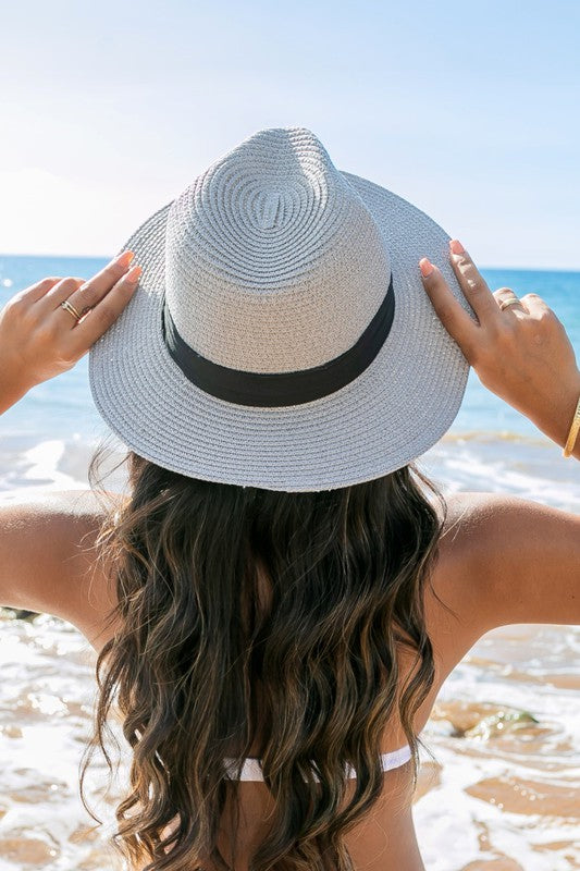 Classic Straw Panama Fedora Hat - Boho Soho