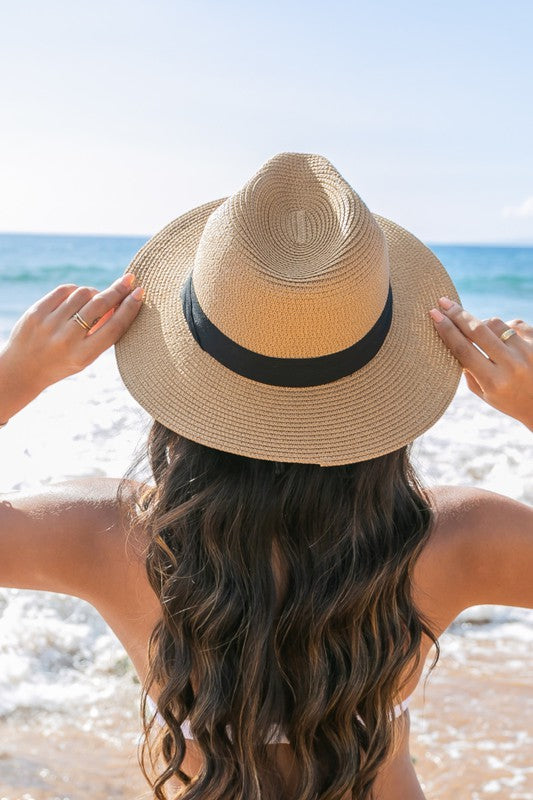 Classic Straw Panama Fedora Hat - Boho Soho