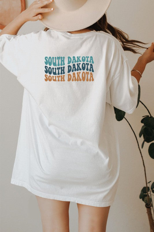 South Dakota Colorful Groovy  Softstyle Tee Plus Size