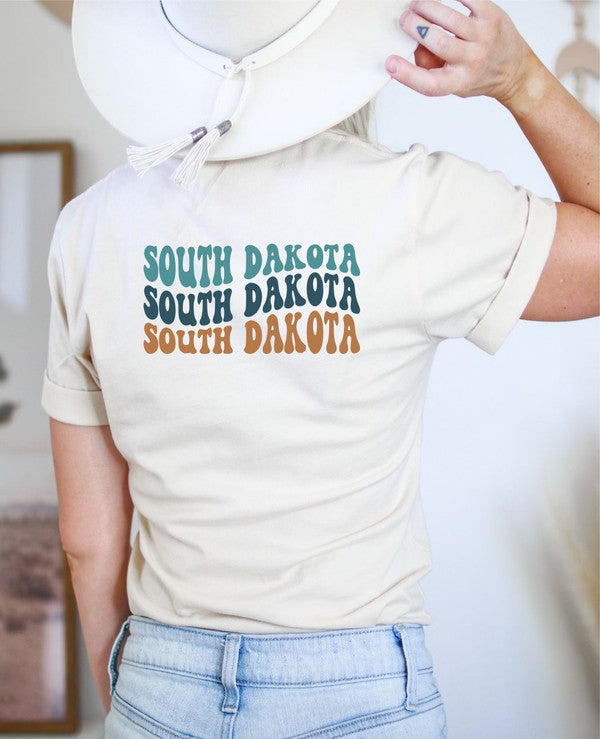 South Dakota Colorful Groovy Softstyle Tee