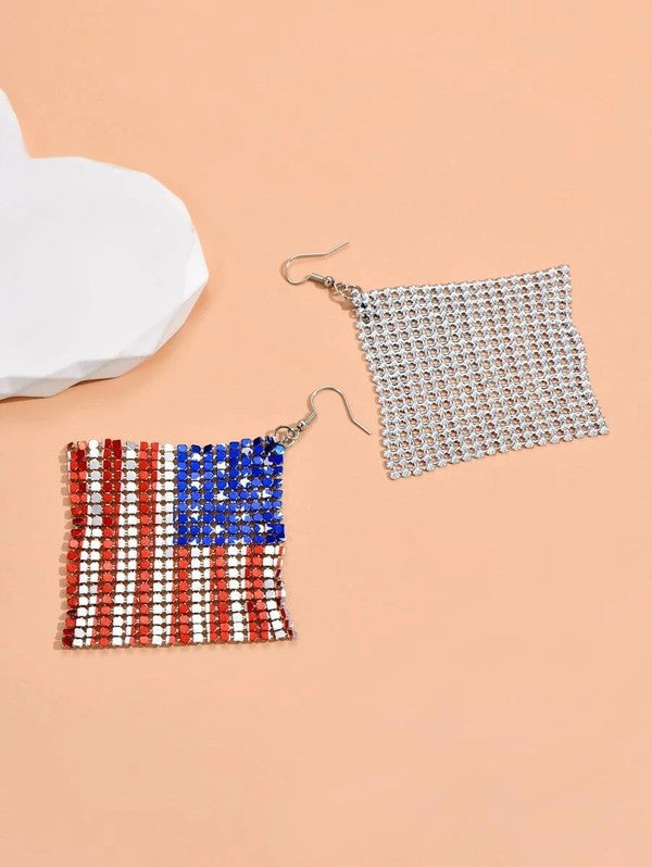 Stars and Stripes American Flag Earrings