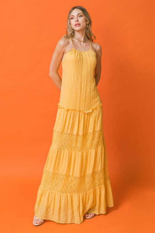 flying tomato lace maxi dress Botanical Dream Woven Lace Maxi Dress
