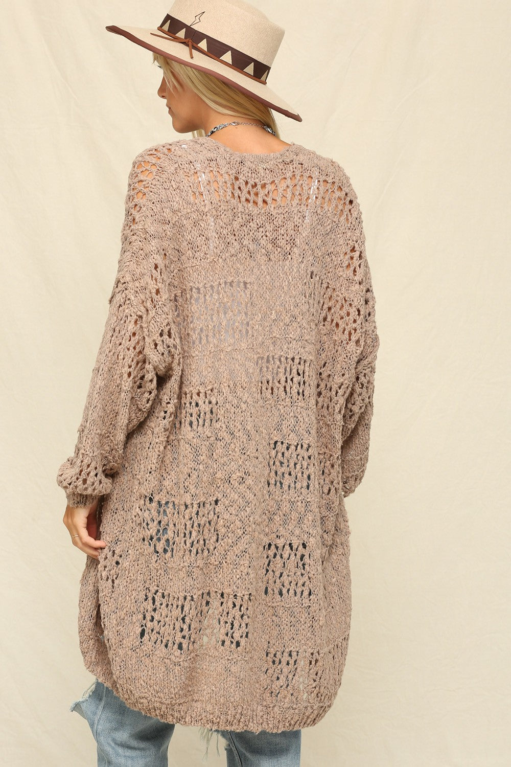 SOFT OPEN KNIT OVERSIZED LONG CARDIGAN - Boho Soho