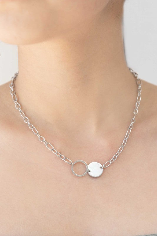 Full Moon Link Necklace - Boho Soho