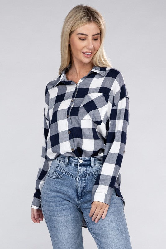 Ambiance Classic Plaid Flannel Shirt