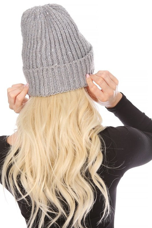 Sequin KNITTED BEANIE