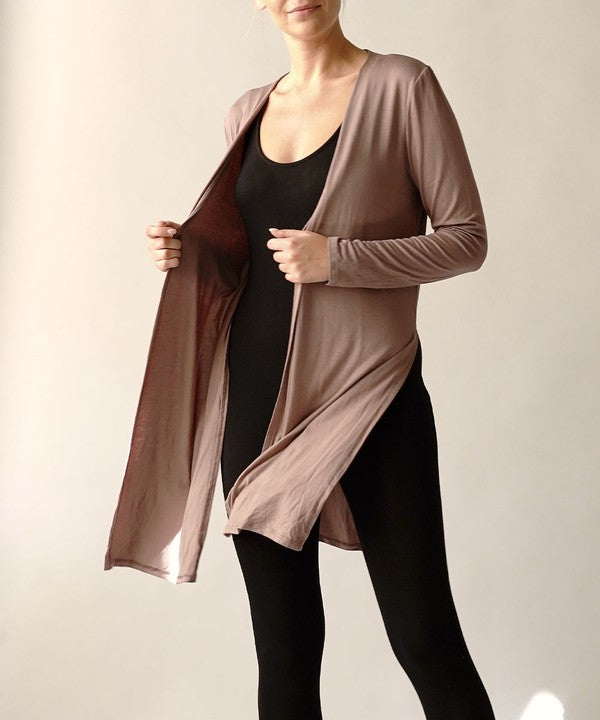 FABINA ORGANIC BAMBOO LONG CARDIGAN