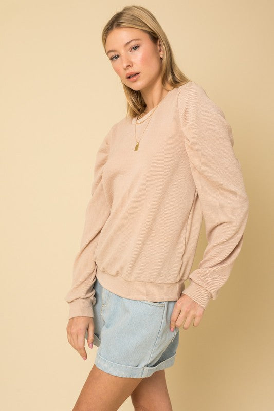 Gilli Long Sleeve Top W/Puff Sleeves