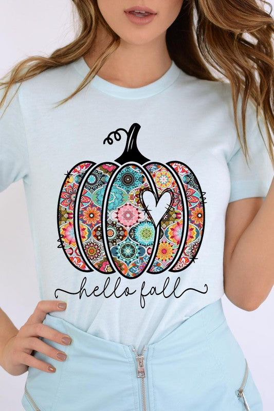 Boho Hello Fall Pumpkin Tee