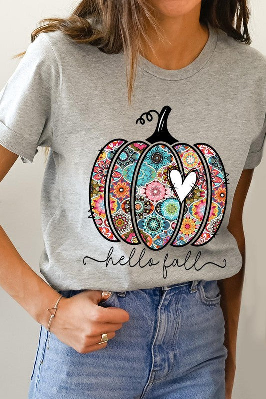 Boho Hello Fall Pumpkin Tee