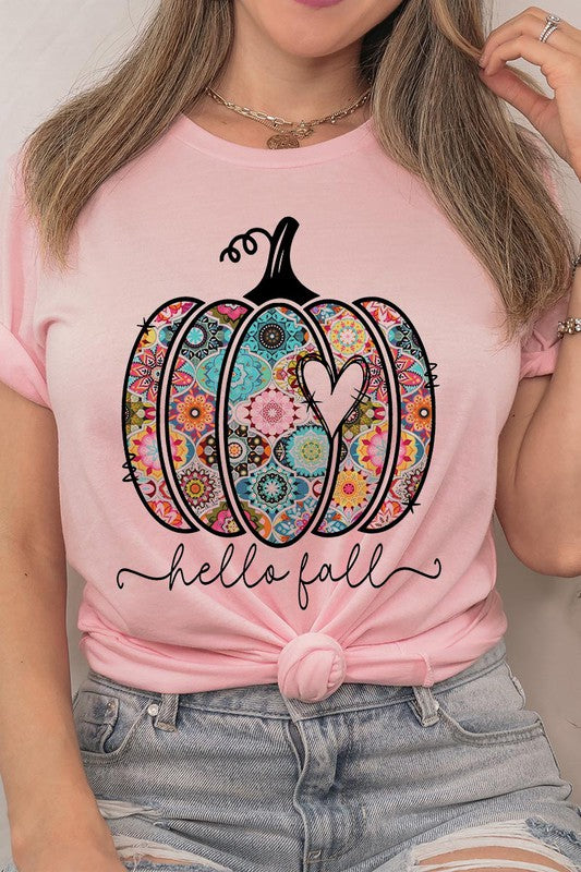 Boho Hello Fall Pumpkin Tee