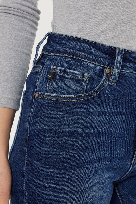 Kan Can High Rise Slim Straight Jeans