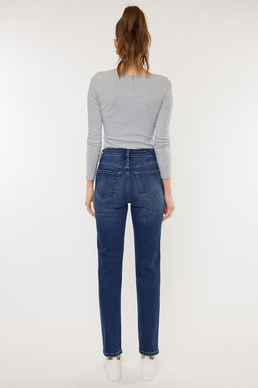 Kan Can High Rise Slim Straight Jeans
