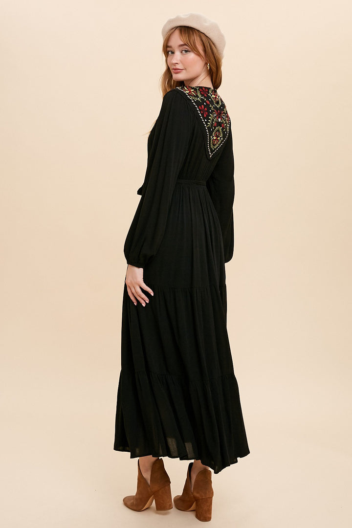 IN LOOM EMBROIDERED MAXI DRESS